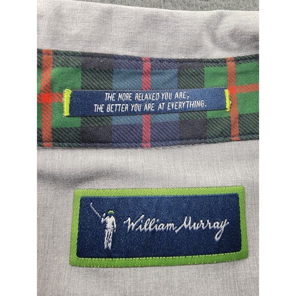 William Murray Shirt Mens 2XL Gray Short Sleeve Button Front Golf Stretch Tech - Picture 2 of 13
